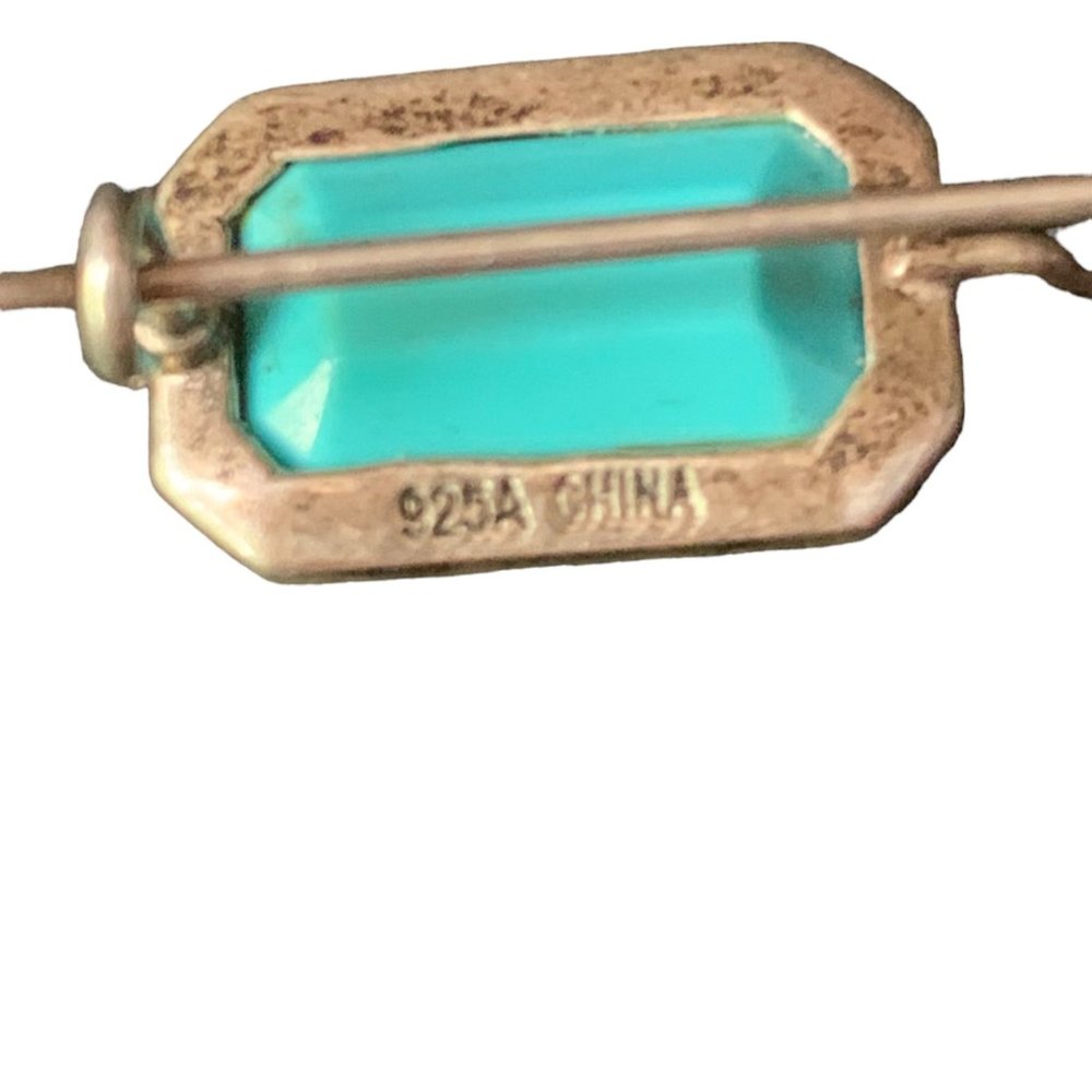 Turquoise Stud Rectangle Earrings - image 5